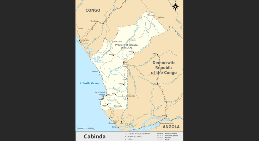 Mappa di Cabinda