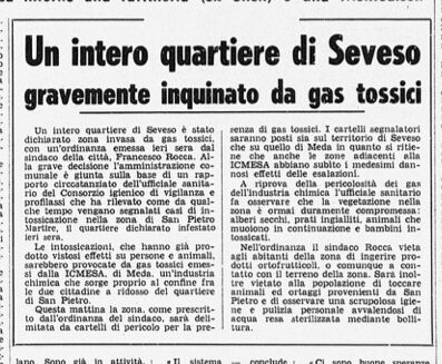 Off topic, cioè fuori tema: “La sera in cui il caso Seveso piombò in redazione”